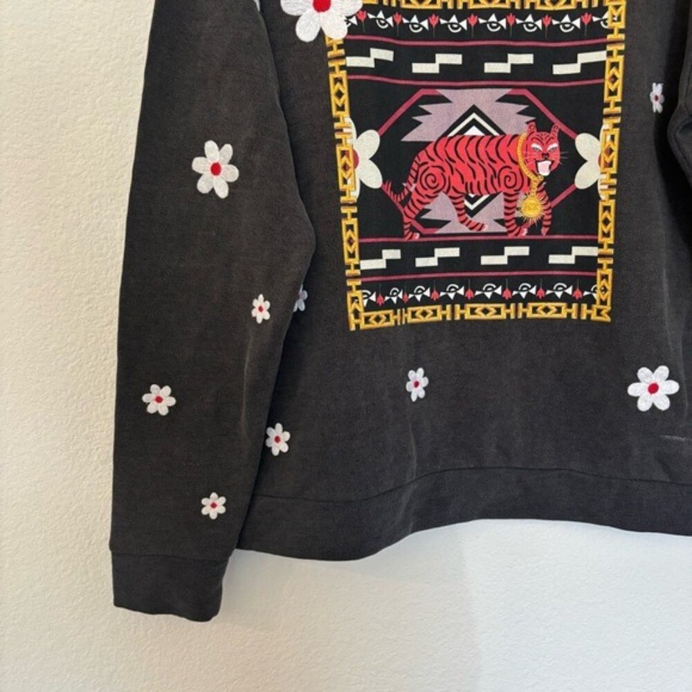 Hayley Menzies Portobello Tiger Print Embroidered Sweatshirt - Picture 5 of 10